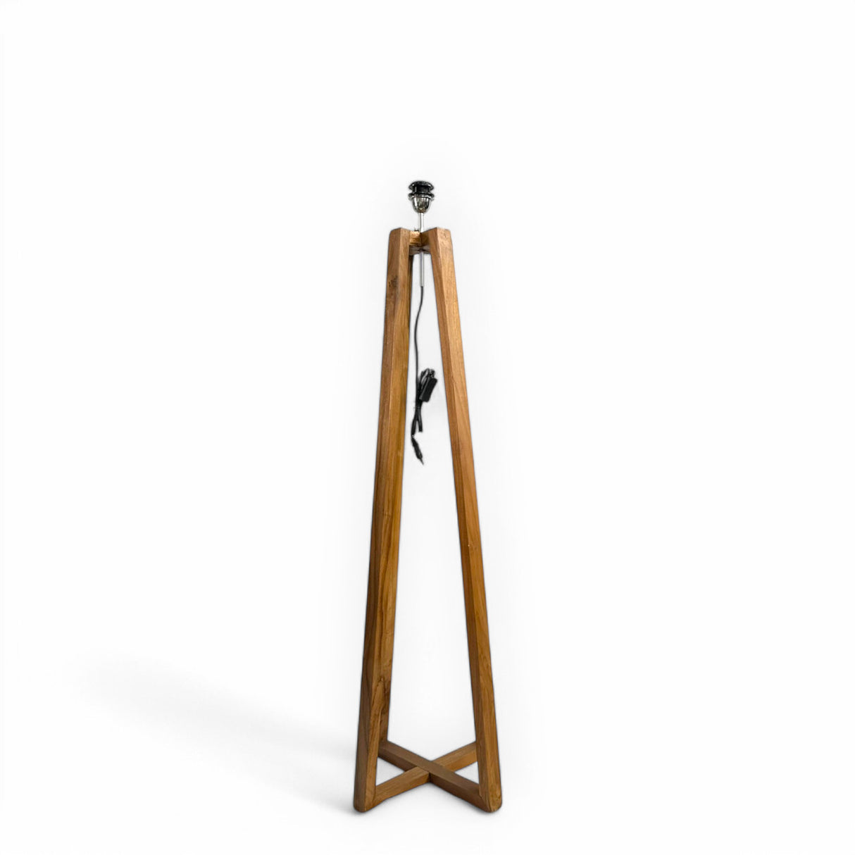 Wooden Floor Standing Lamp | 130cm, Cross Legs