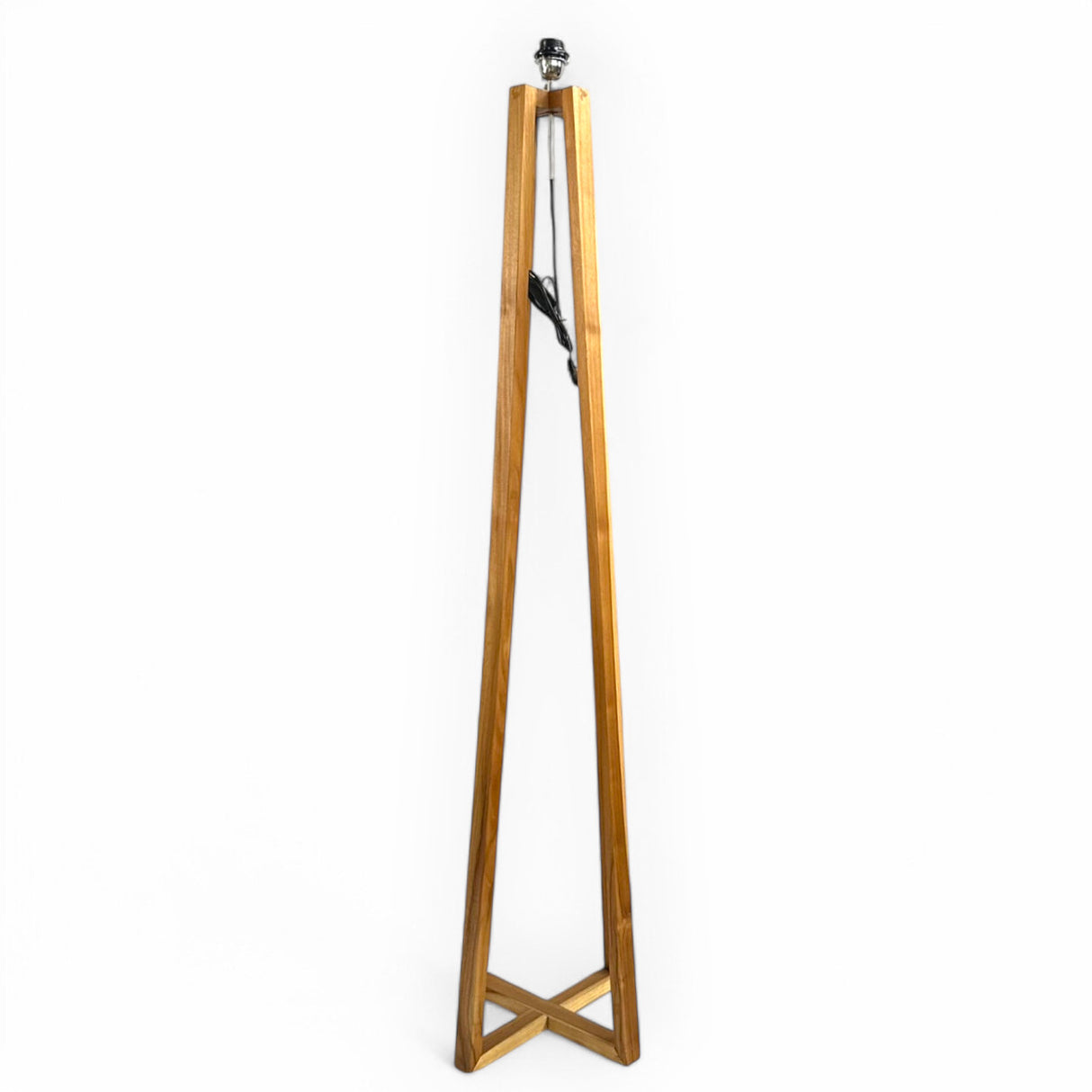 Wooden Floor Standing Lamp | 168cm, Cross Legs