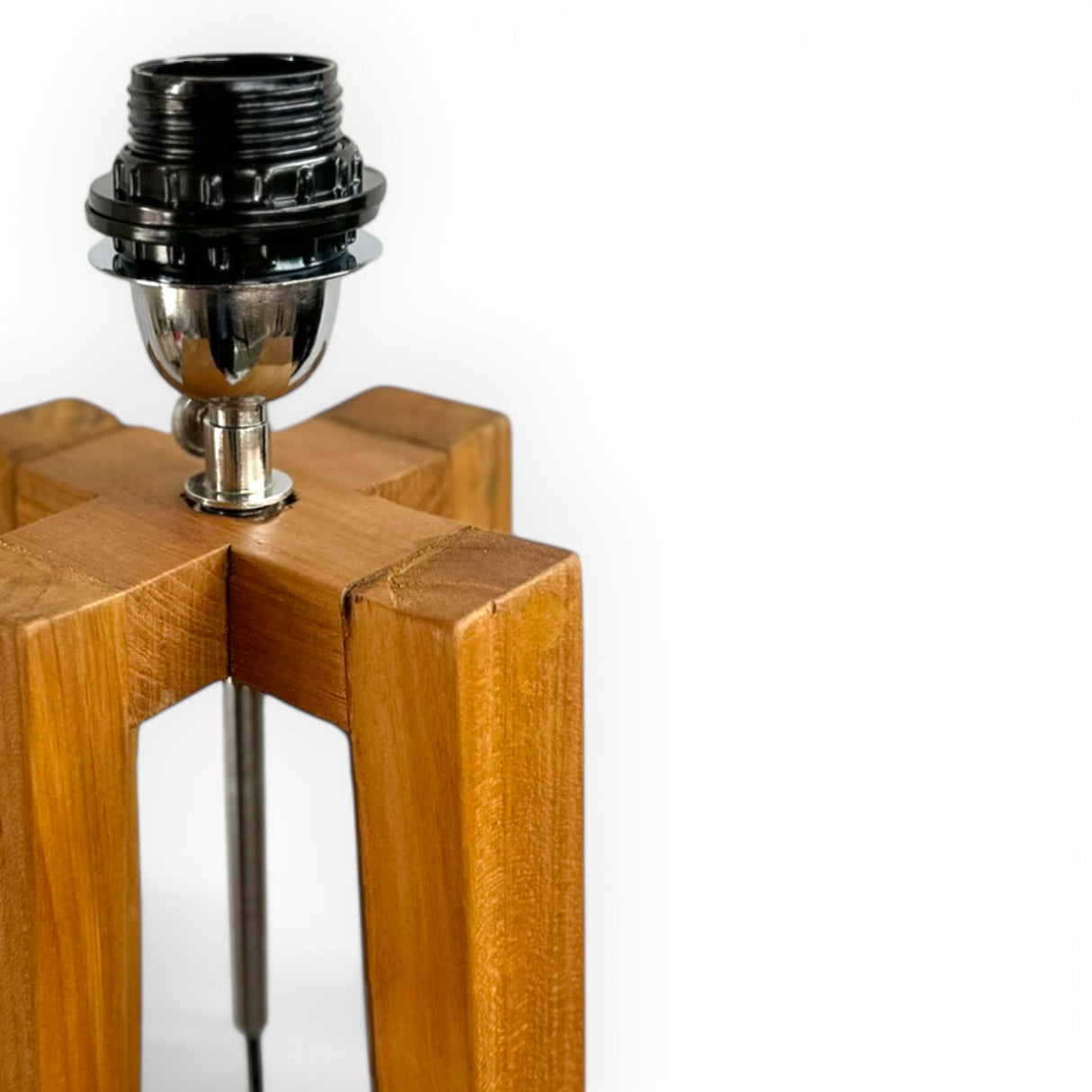 Wooden Floor Standing Lamp | 168cm, Cross Legs