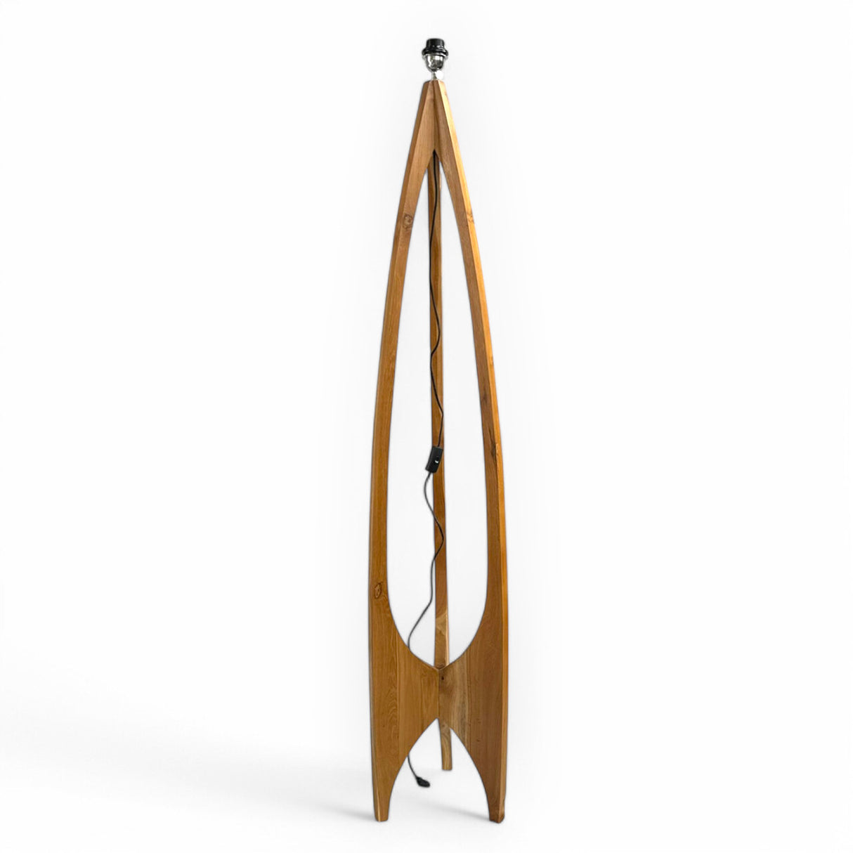Wooden Floor Standing Lamp | 170cm, Curved Legs