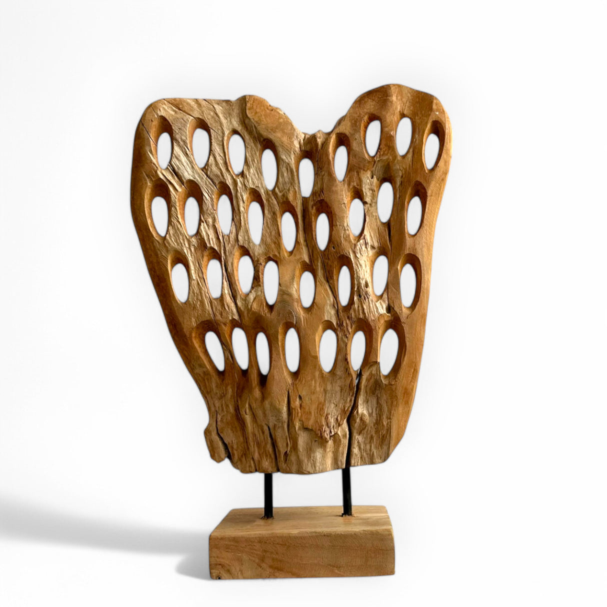 Wooden Stand Hole | Natural, 54cm