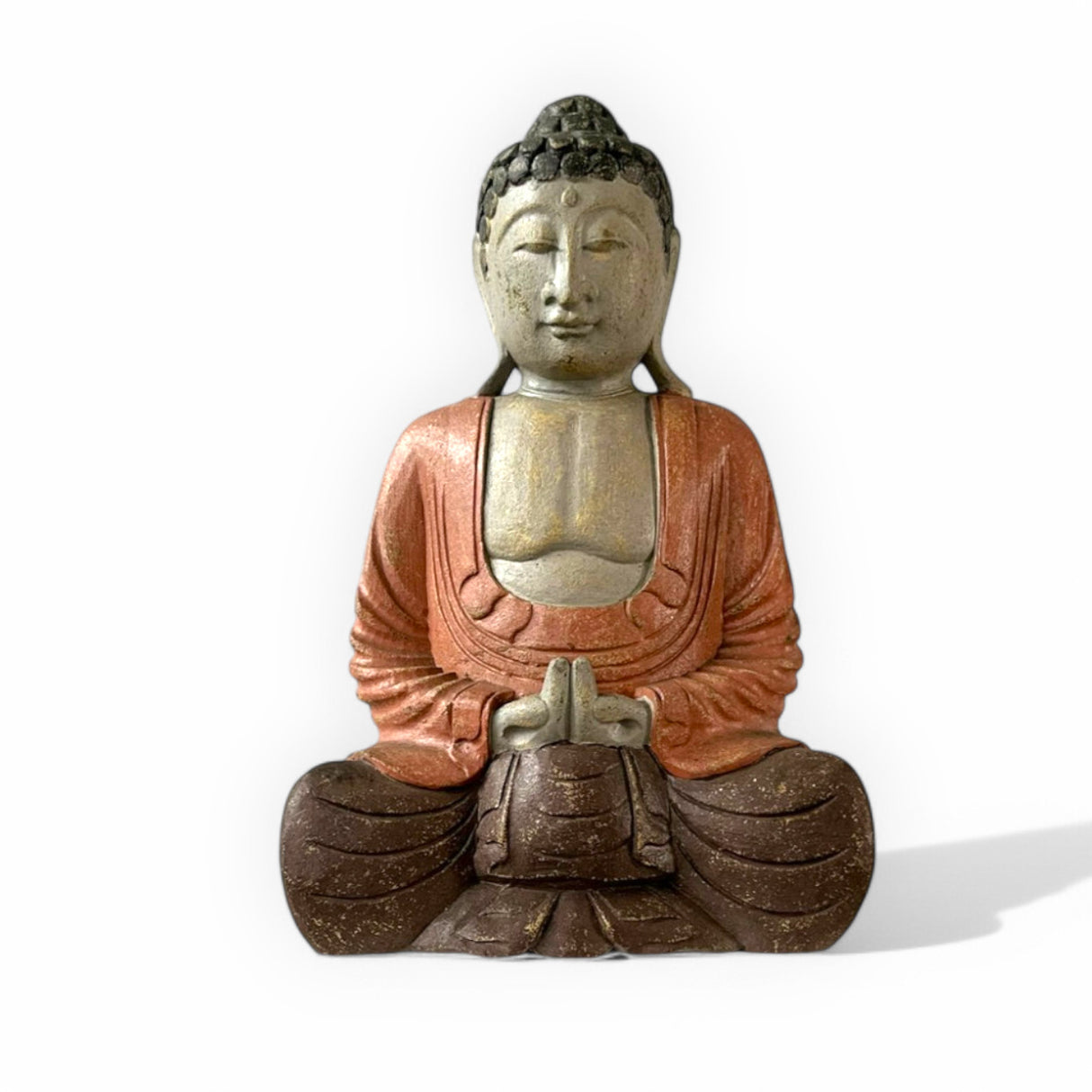Buddha Statue | Coral & White Wash