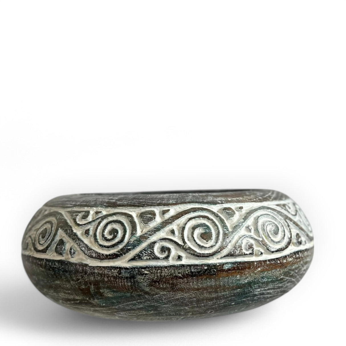 Wooden Bowl Carving | Green Washed