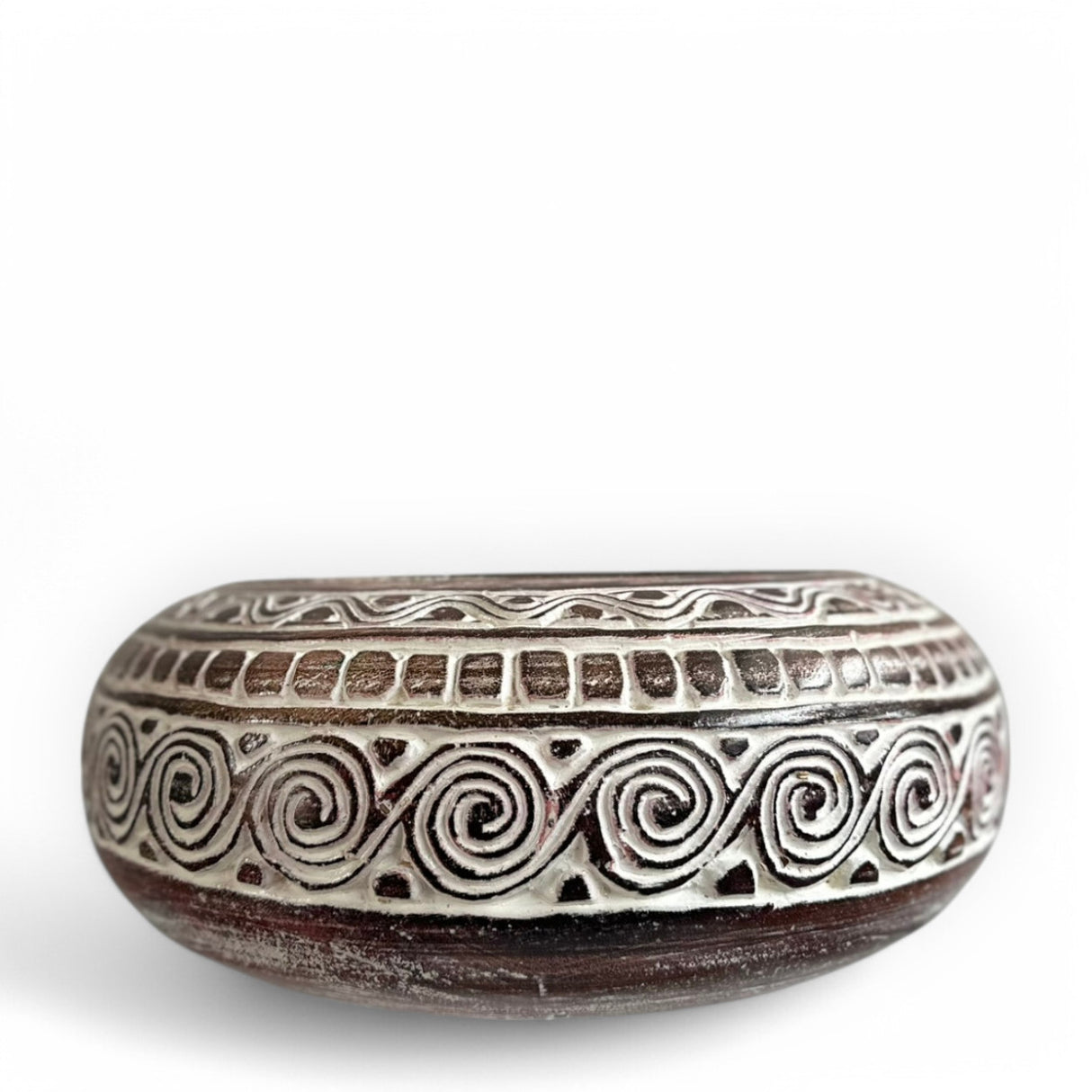 Wooden Bowl Carving | Purple Washed