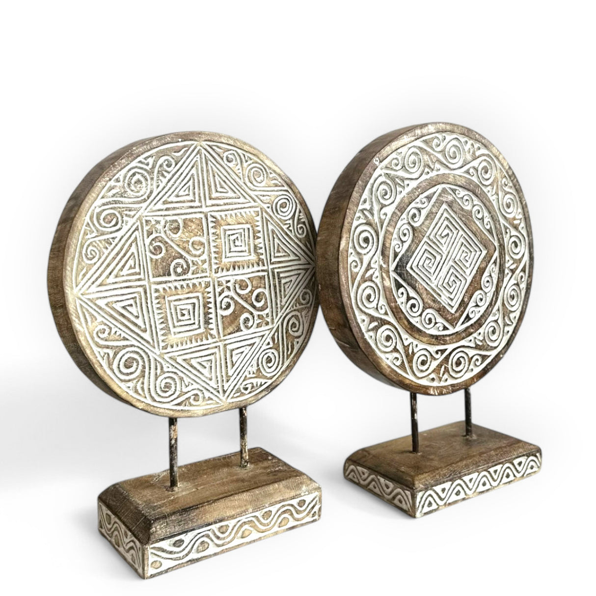 Wooden Stand Round | Set of 2