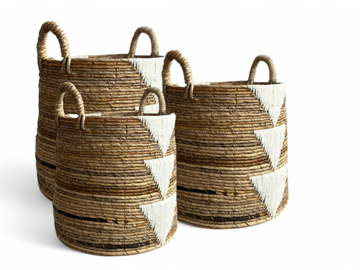 Basket White Triangles | Large