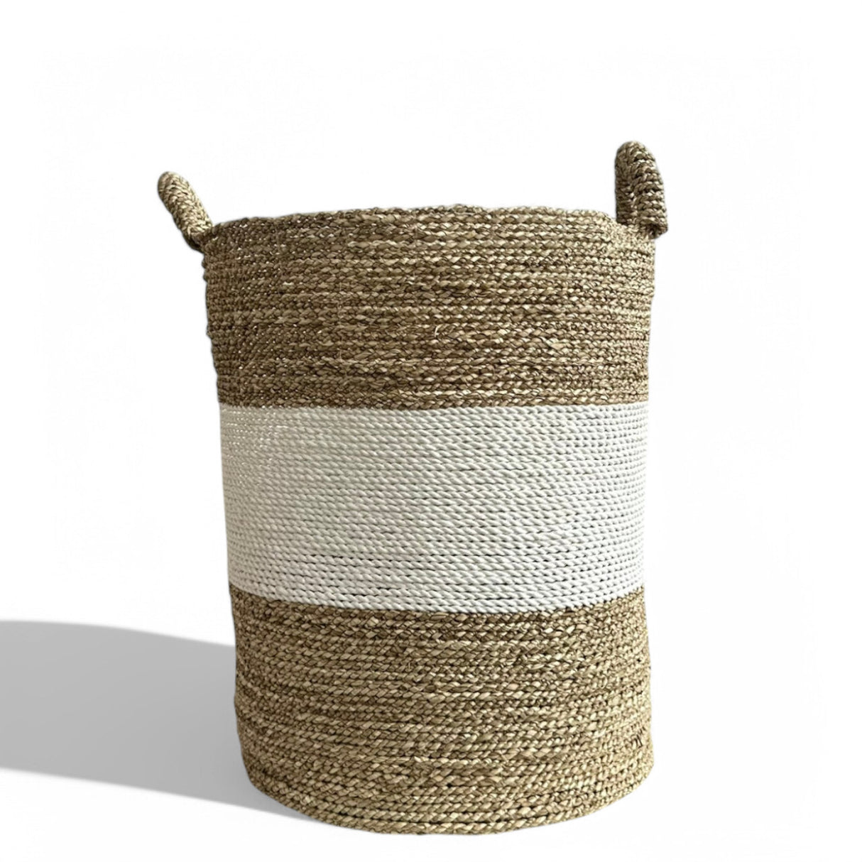 Dual Colour Basket, Large | Natural & White