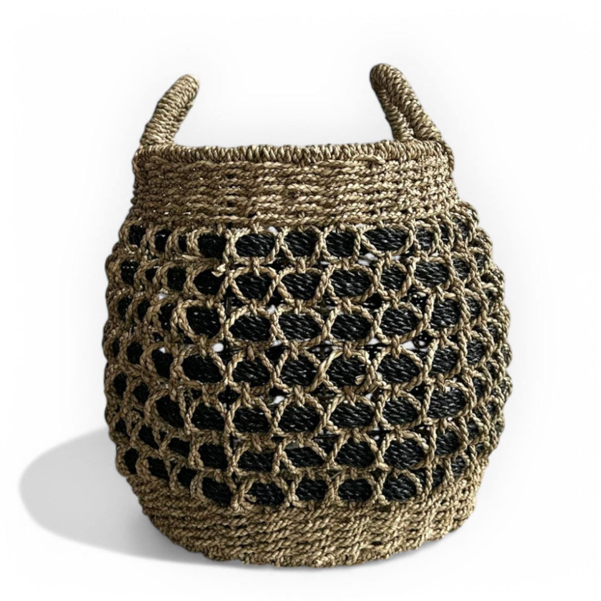 Natural Net Basket | Medium, Black and Natural