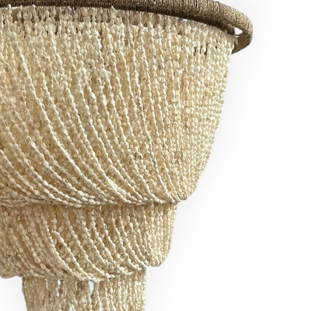 Beaded Hanging Light | Cream, 3 Tier