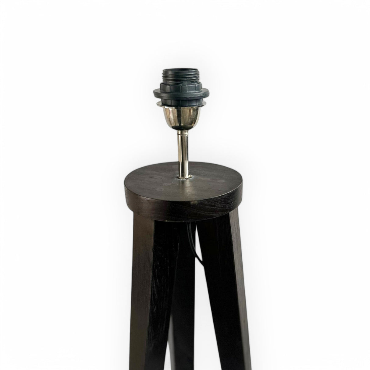 Wooden Floor Standing Lamp | Black, 142cm, Tripod Legs