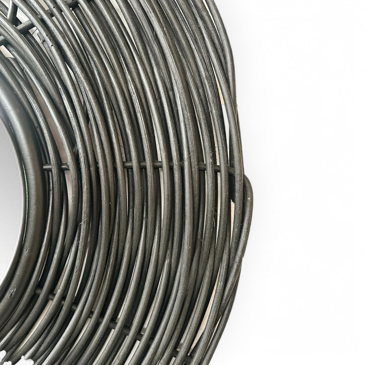 Circular Weave Mirror | Black, 100cm