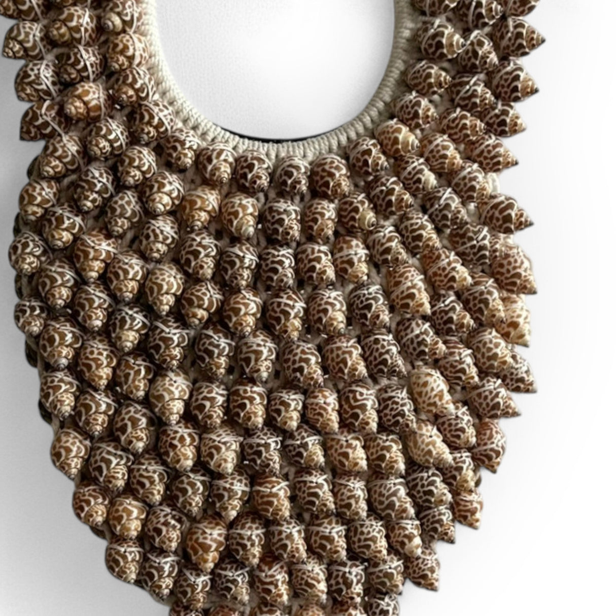 Shell Necklace Ornament on Metal Stand | Tiger