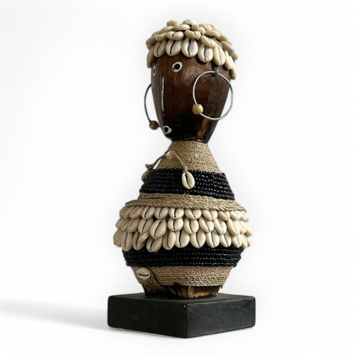 Shell Adorned Doll | Natural & Black