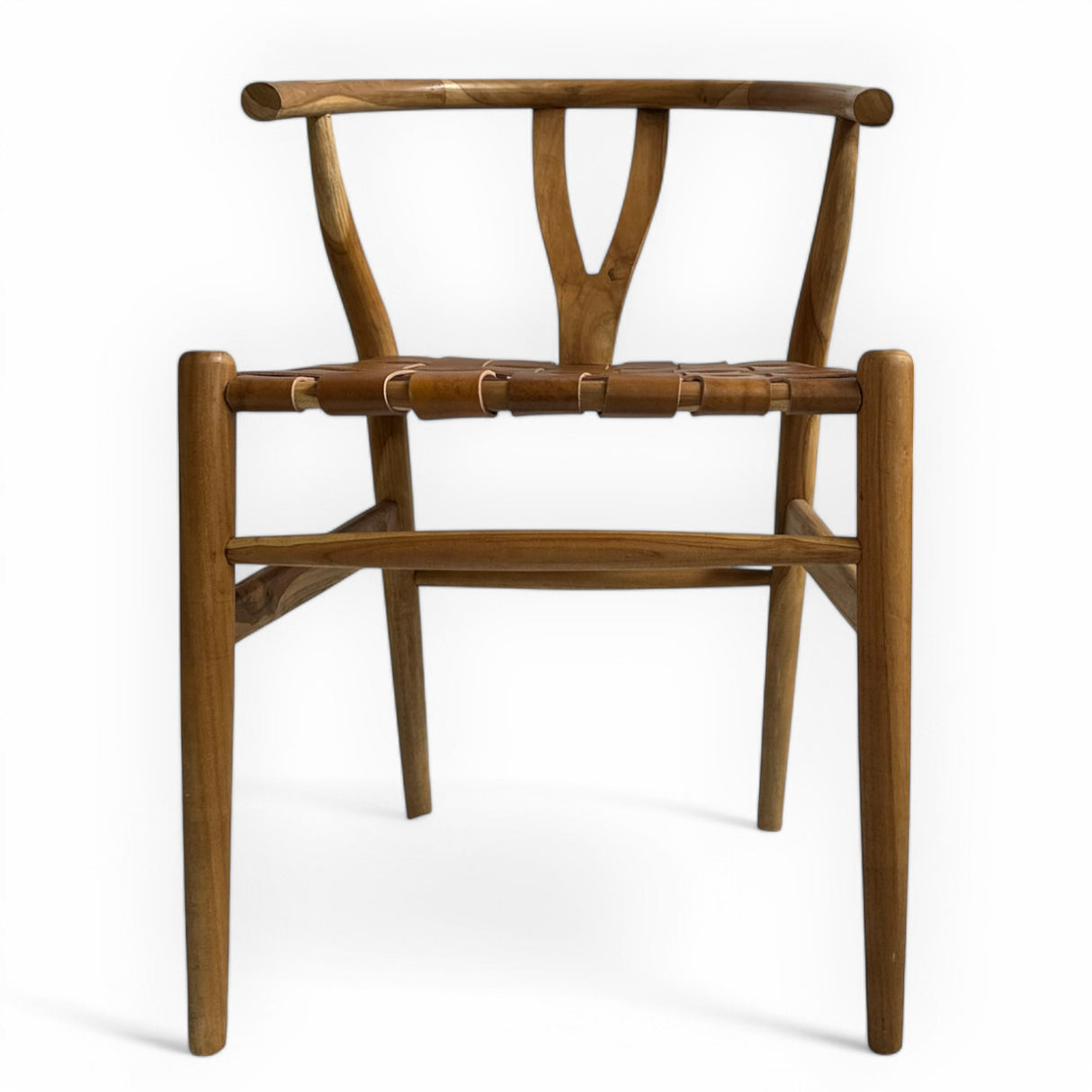 Leather Strap Dining Chair | Natural