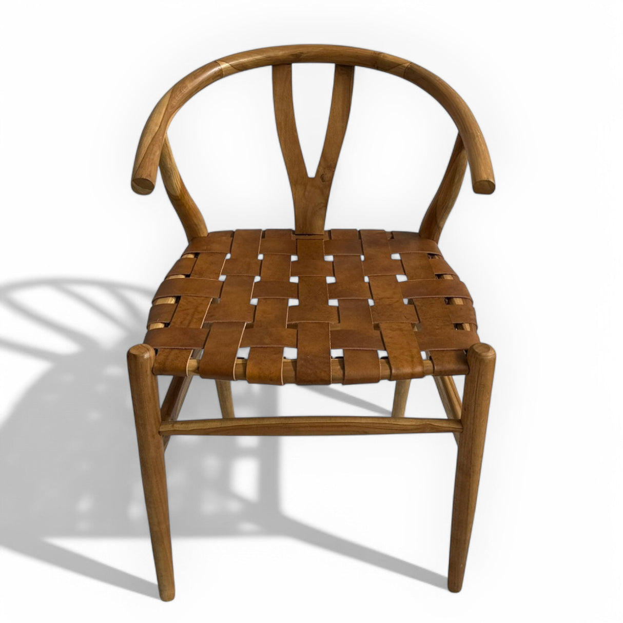 Leather Strap Dining Chair | Natural