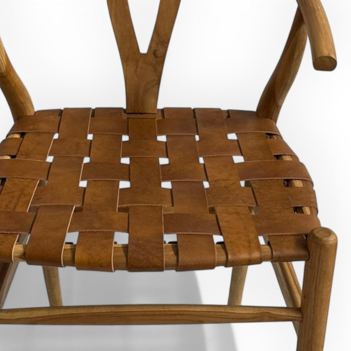 Leather Strap Dining Chair | Natural