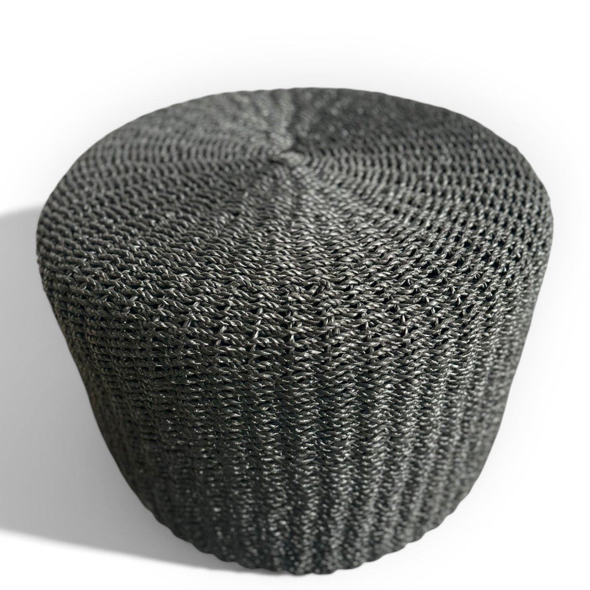 Rattan Woven Stool | Black, 60cm
