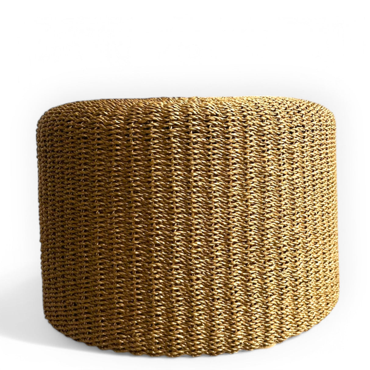 Rattan Woven Stool | Gold, 60cm