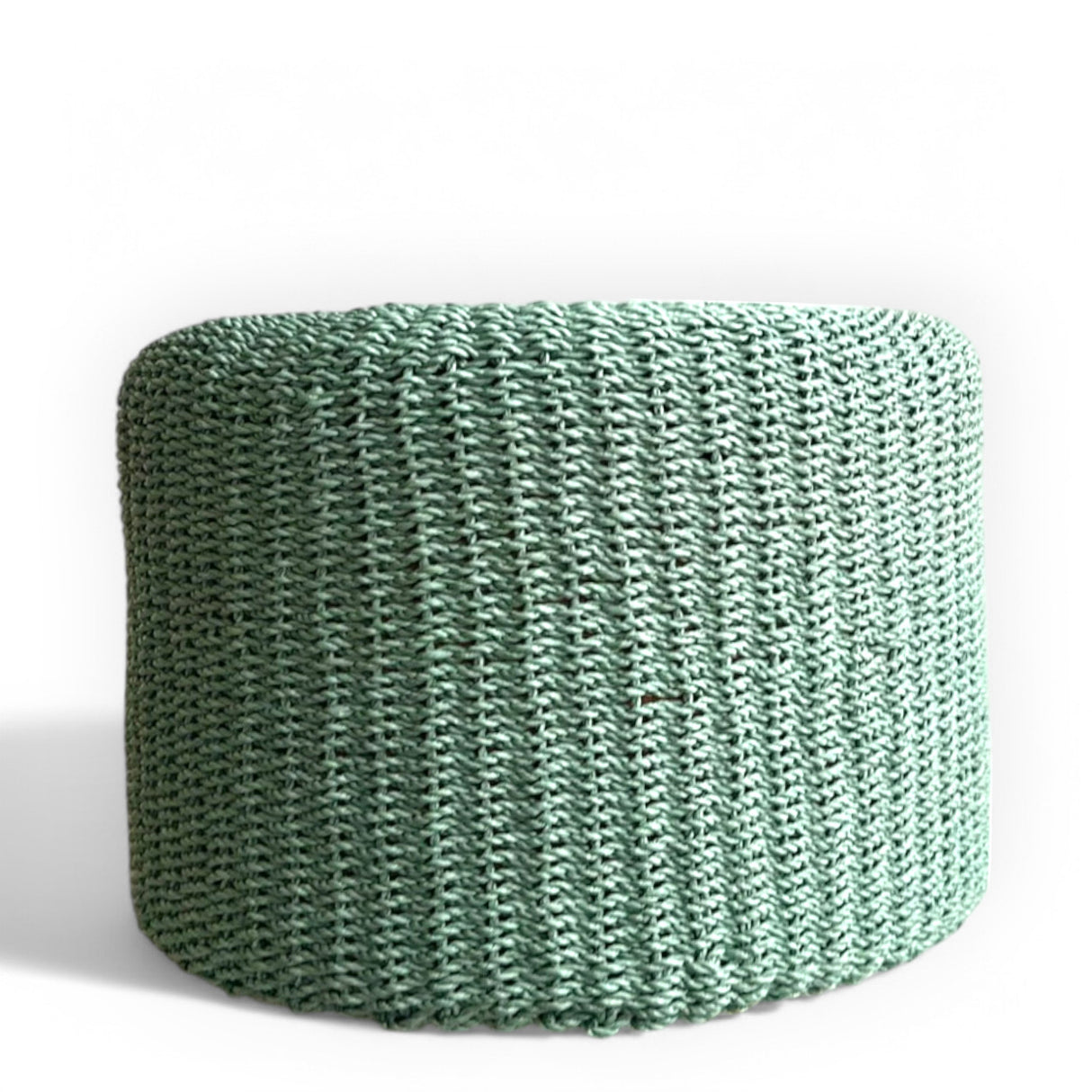 Rattan Woven Stool | Mint Green, 60cm