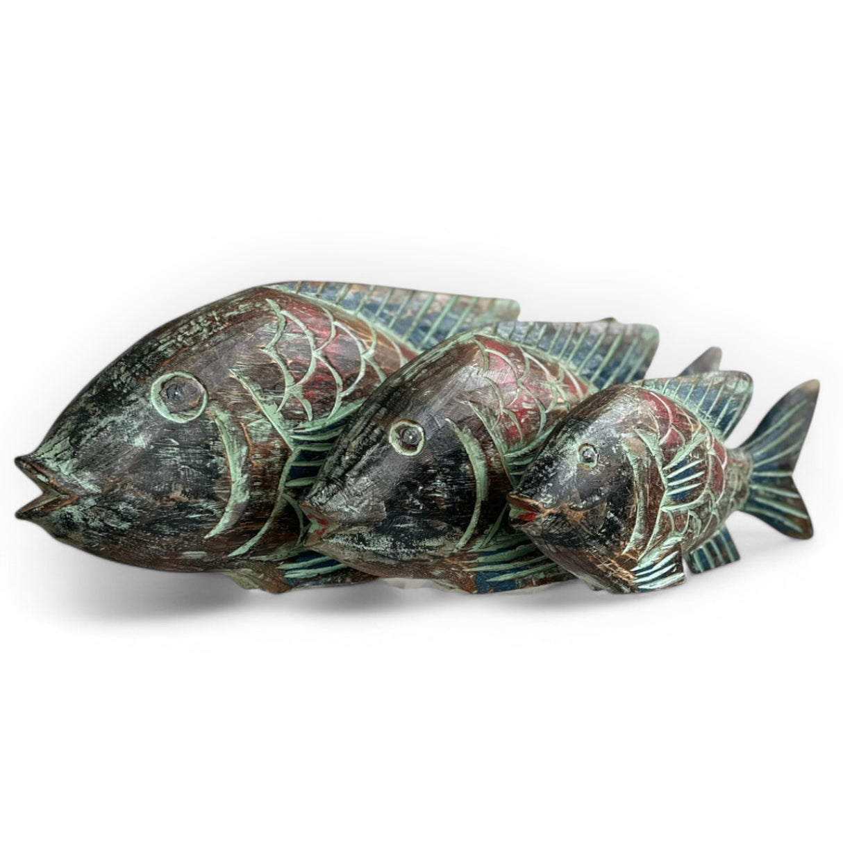 Wooden Jair Fish Ornaments | Set of 3