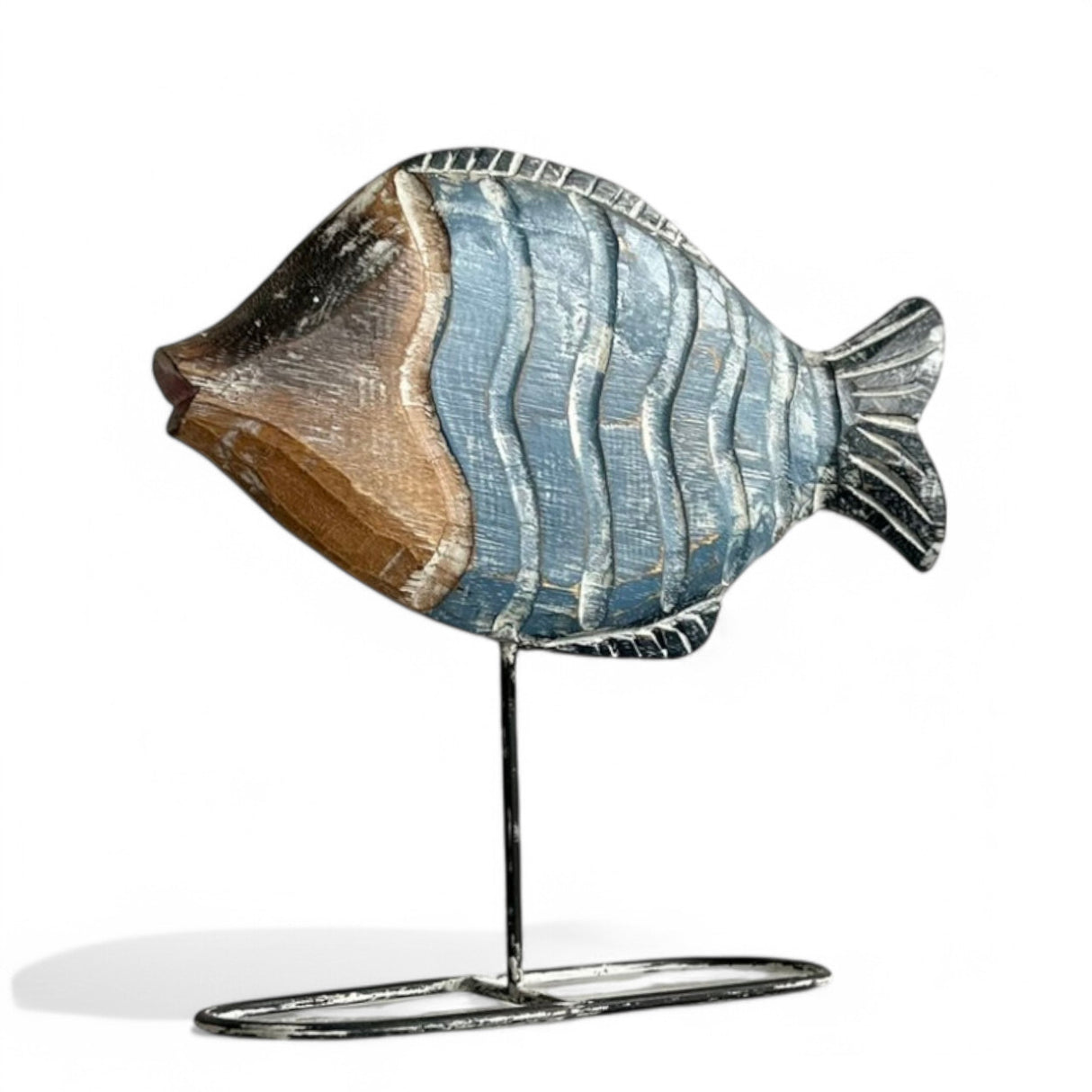 Zebra Fish Ornaments | Set of 3, Blue & Brown