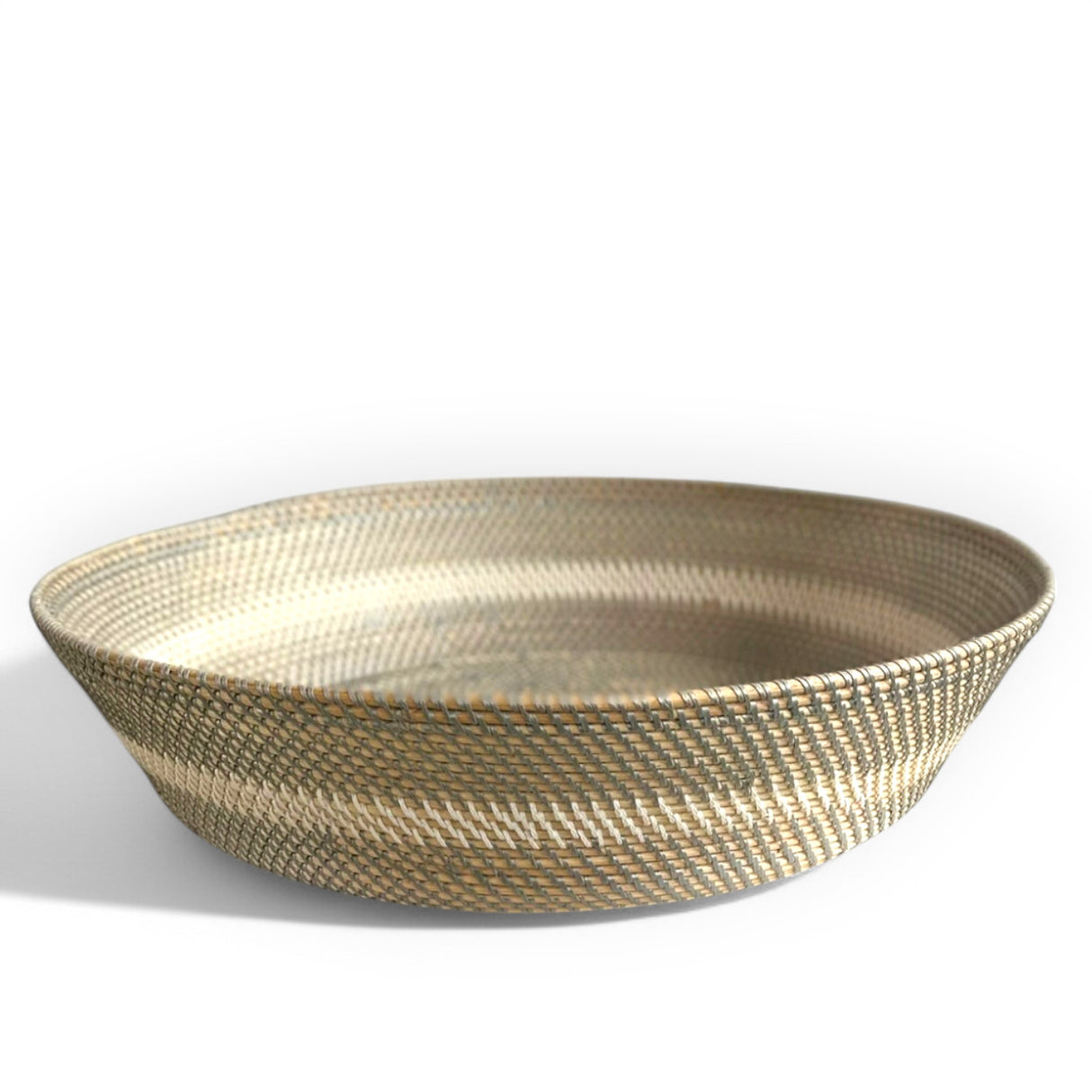 Woven Tray | Natural & White, 67cm