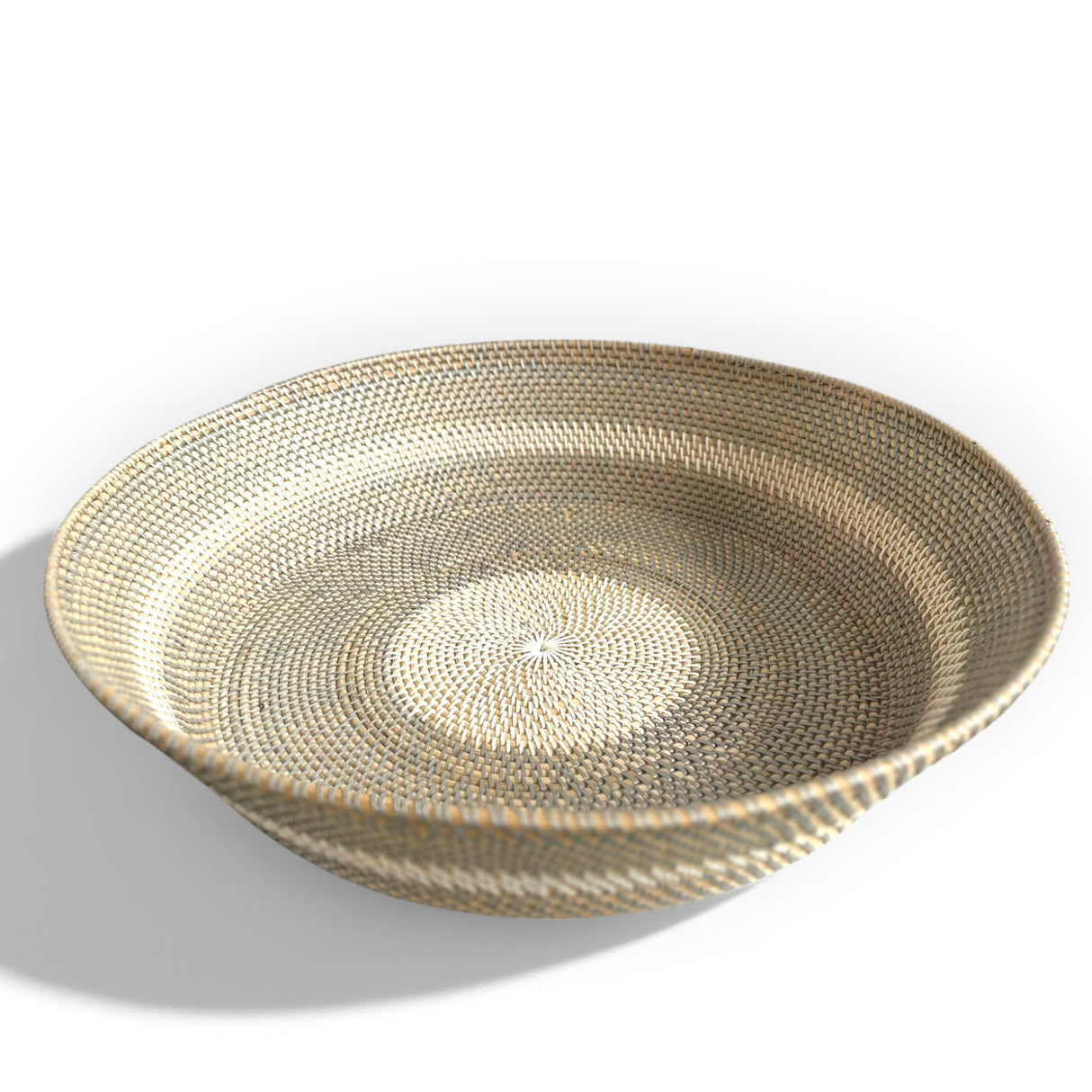 Woven Tray | Natural & White, 67cm