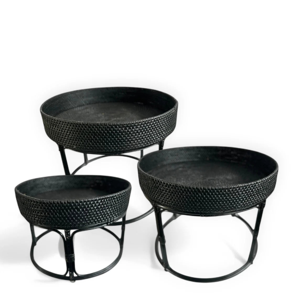 Nesting Coffee Tables | Set of 3, Brown or Black