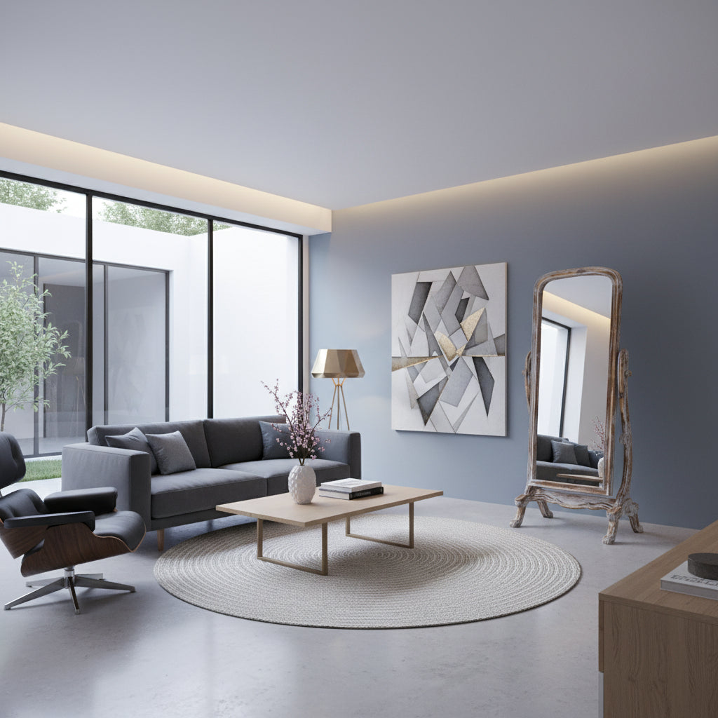 WOODEN TEAK ROCKING MIRROR