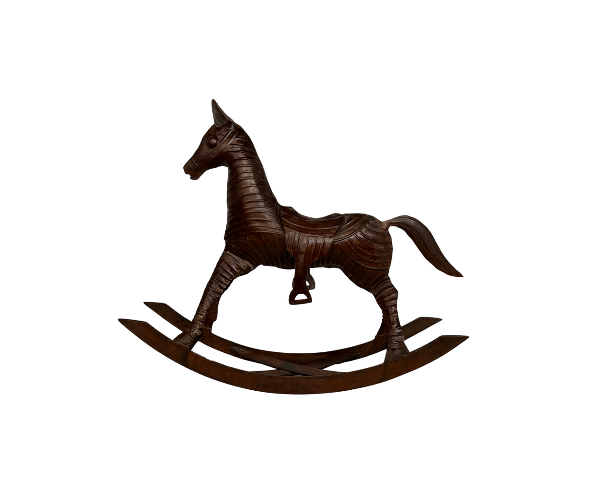 Iron Lining Rocking Horse Rustic