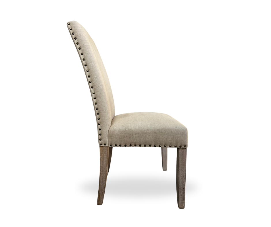 Dining Chair with Studs | Cream