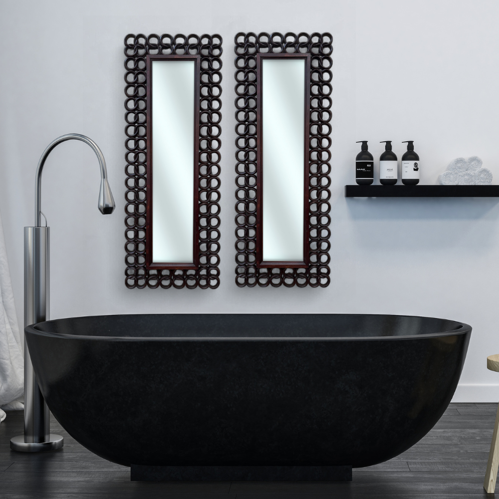 Square Ring Mirror Frame 160x60 | Brown