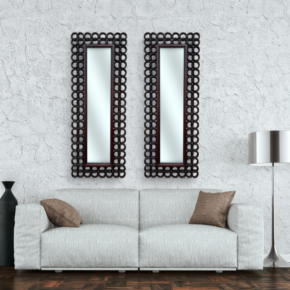 Square Ring Mirror Frame 160x60 | Brown