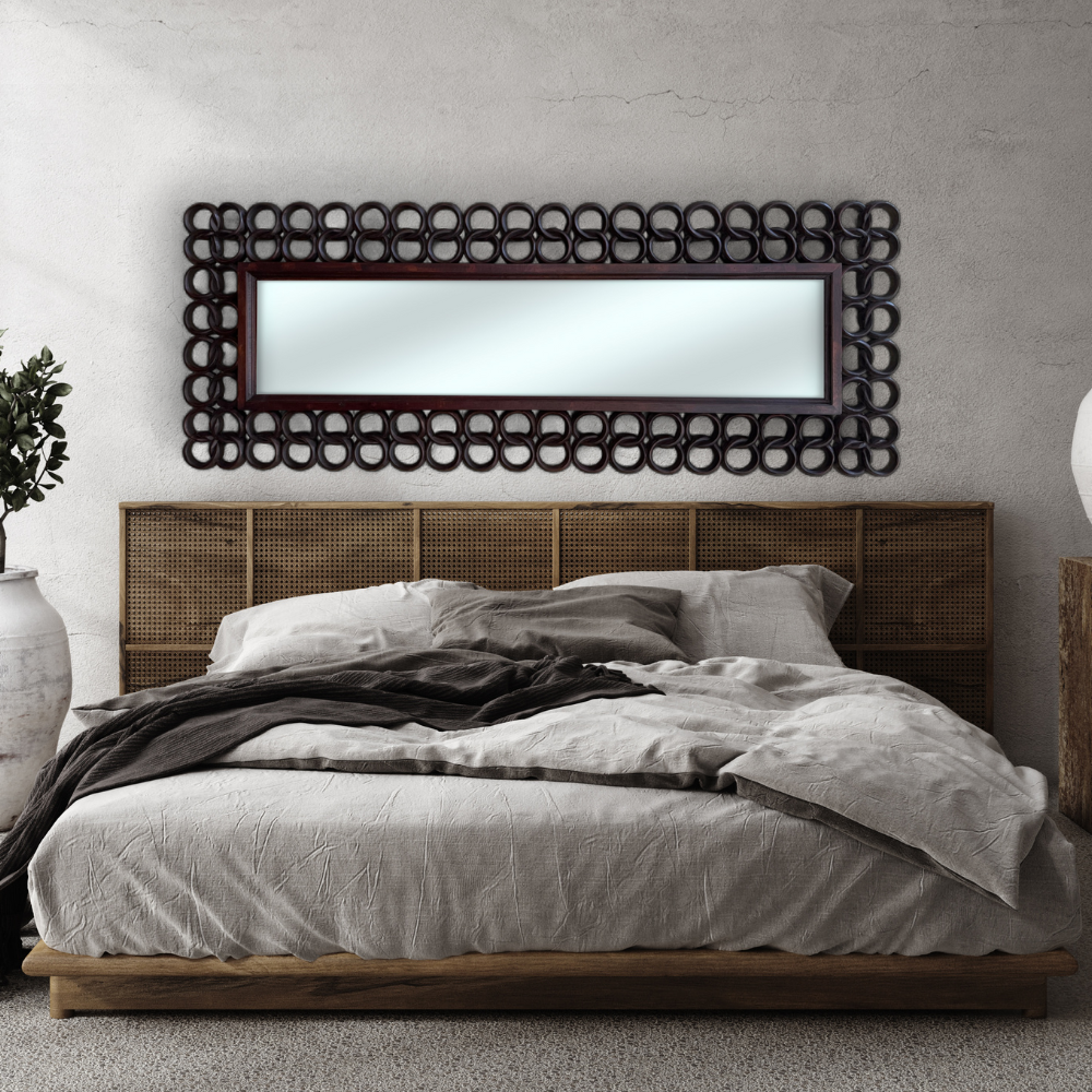 Square Ring Mirror Frame 160x60 | Brown