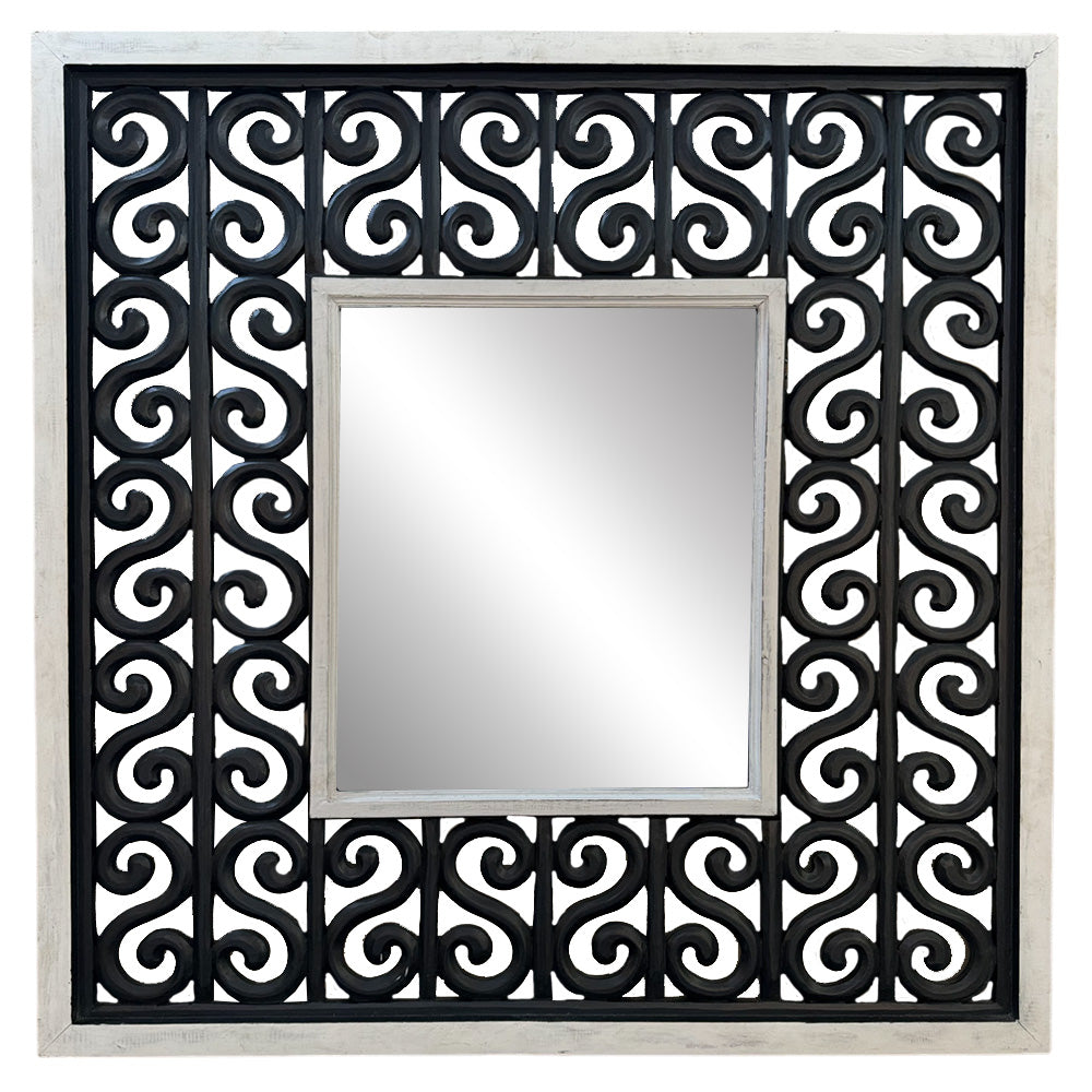 Frame Mirror | Large Hanging Wall Mirror with Decorated Frame