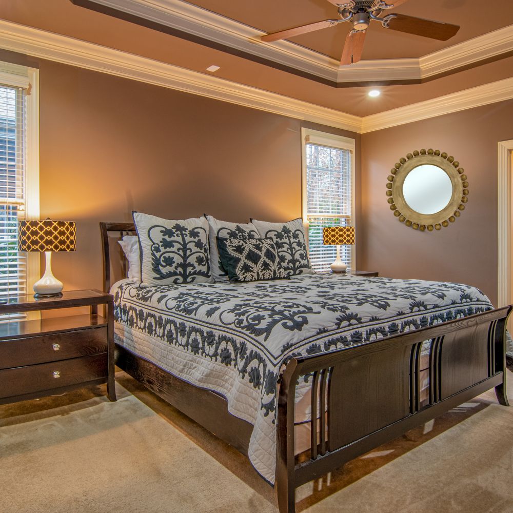 Durban Bowl Mirror | Woodwash with Ornately Decorated Frame 80x80cm