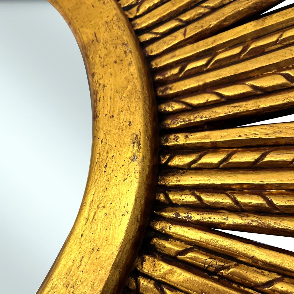 Trento Round Mirror | Gold Antique