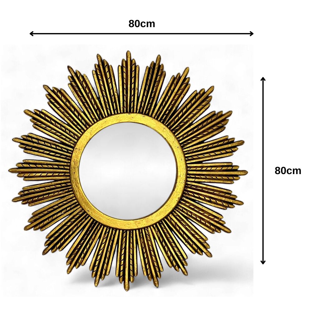 Trento Round Mirror | Gold Antique