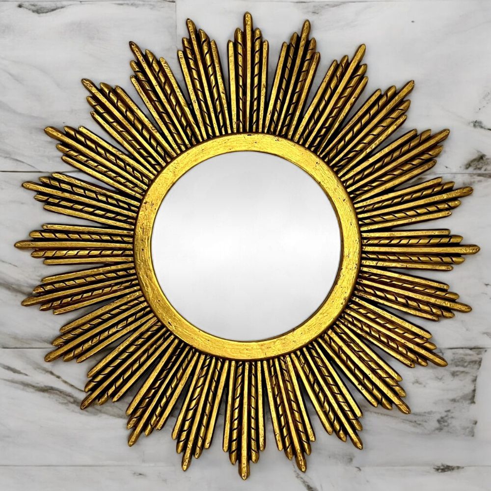 Trento Round Mirror | Gold Antique