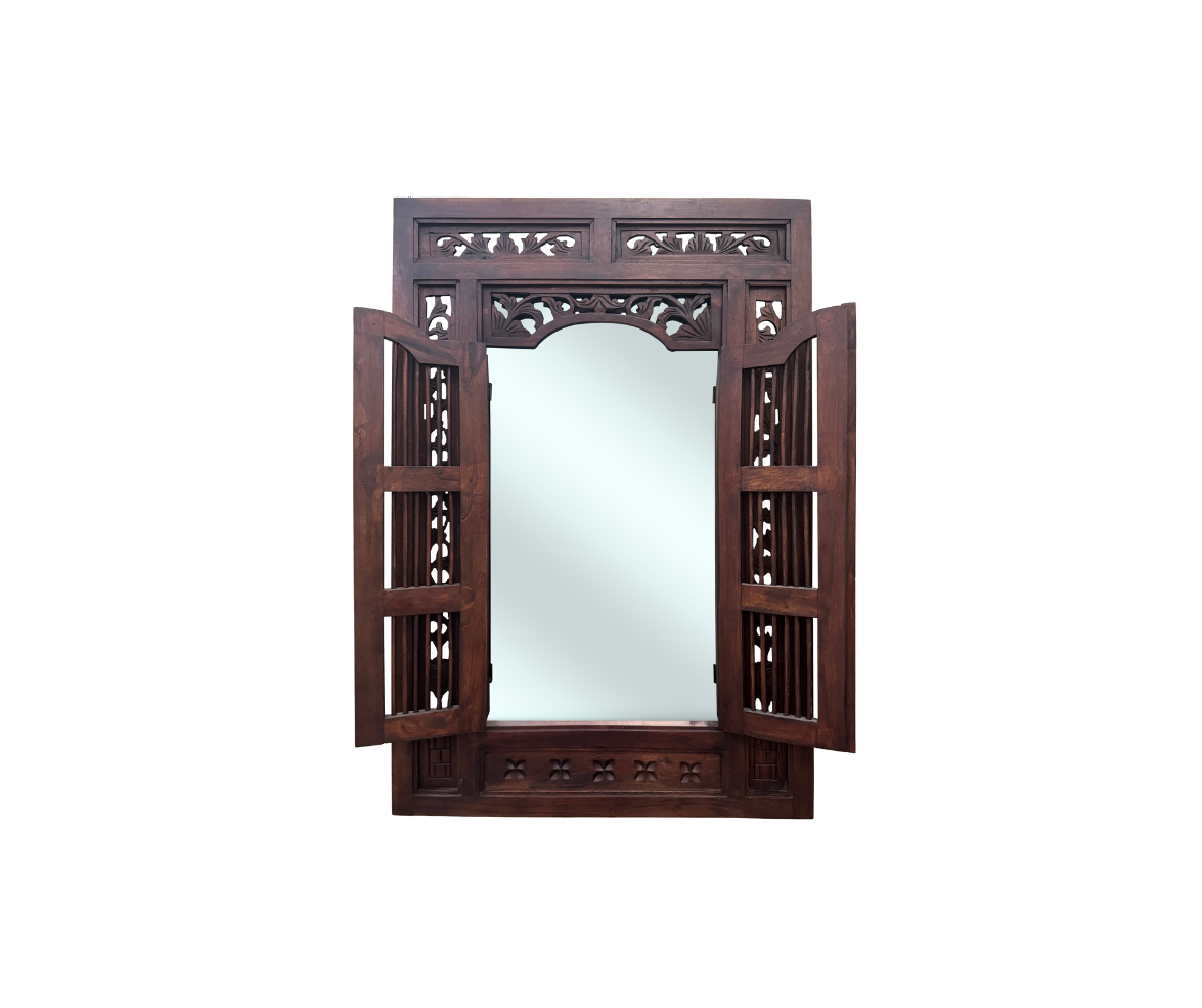 Solo Window Frame Mirror 120 X 80 | Brown