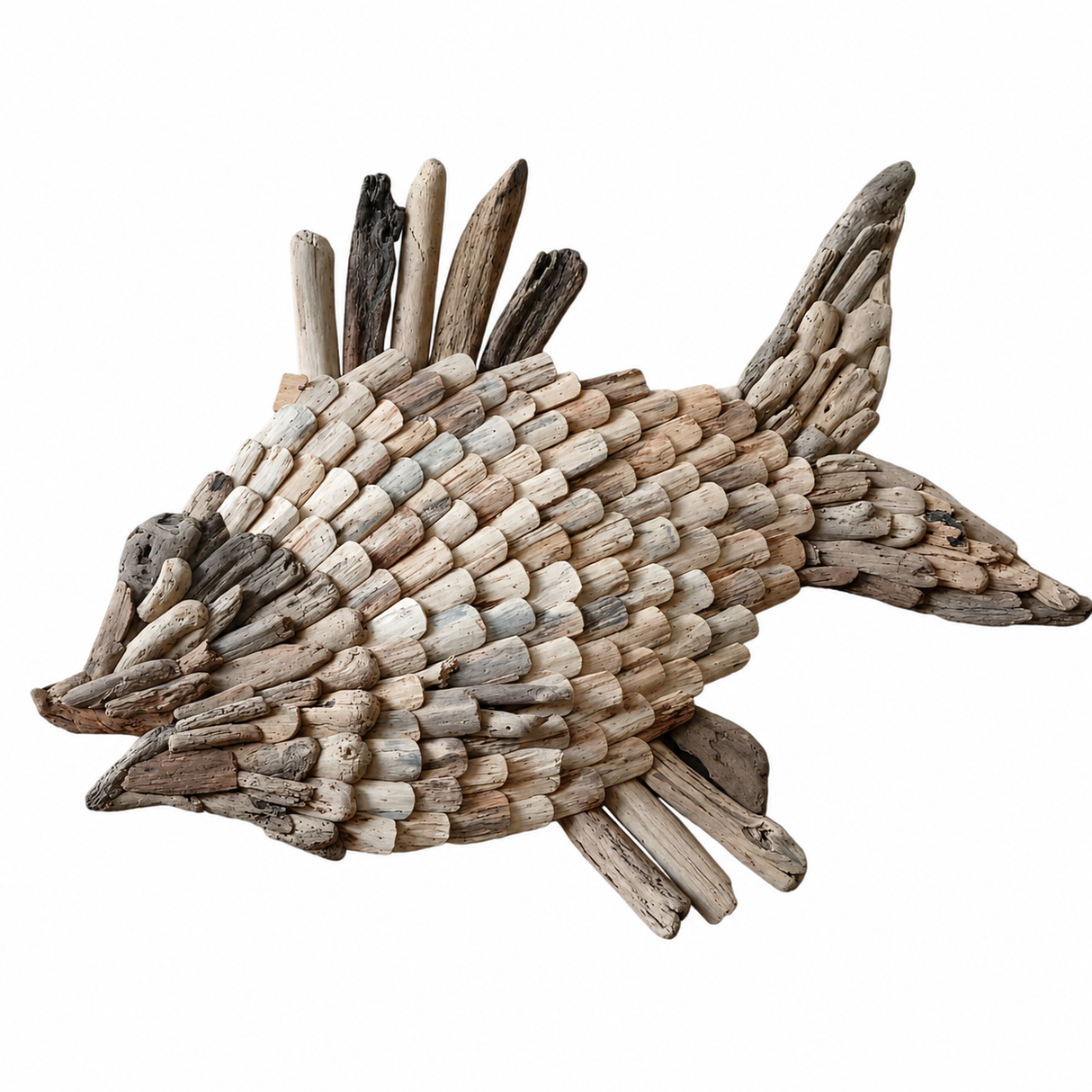 Driftwood Fish Wall Art Sculpture