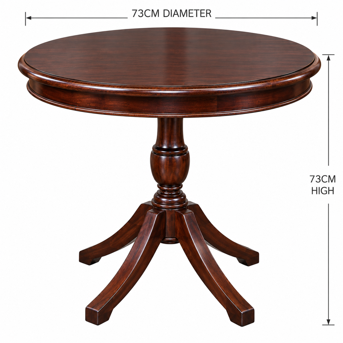 Classic Mahogany Round Pedestal Table