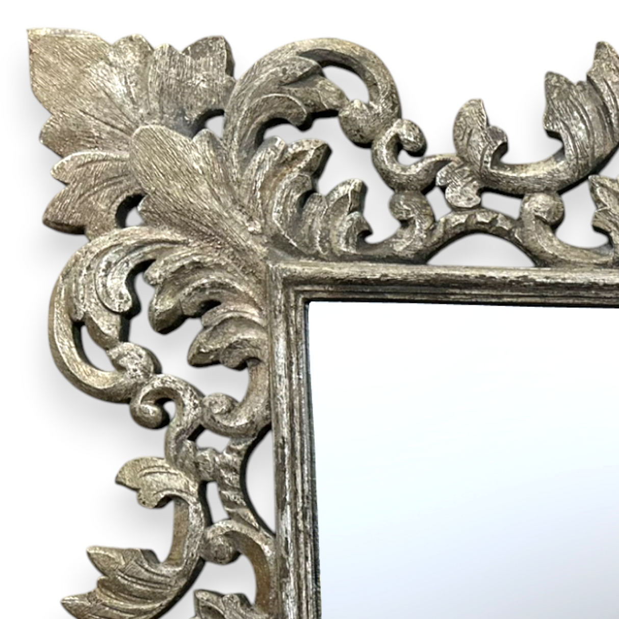 Baron Art Décor Square Mirror | Silver Large Wall Mirror