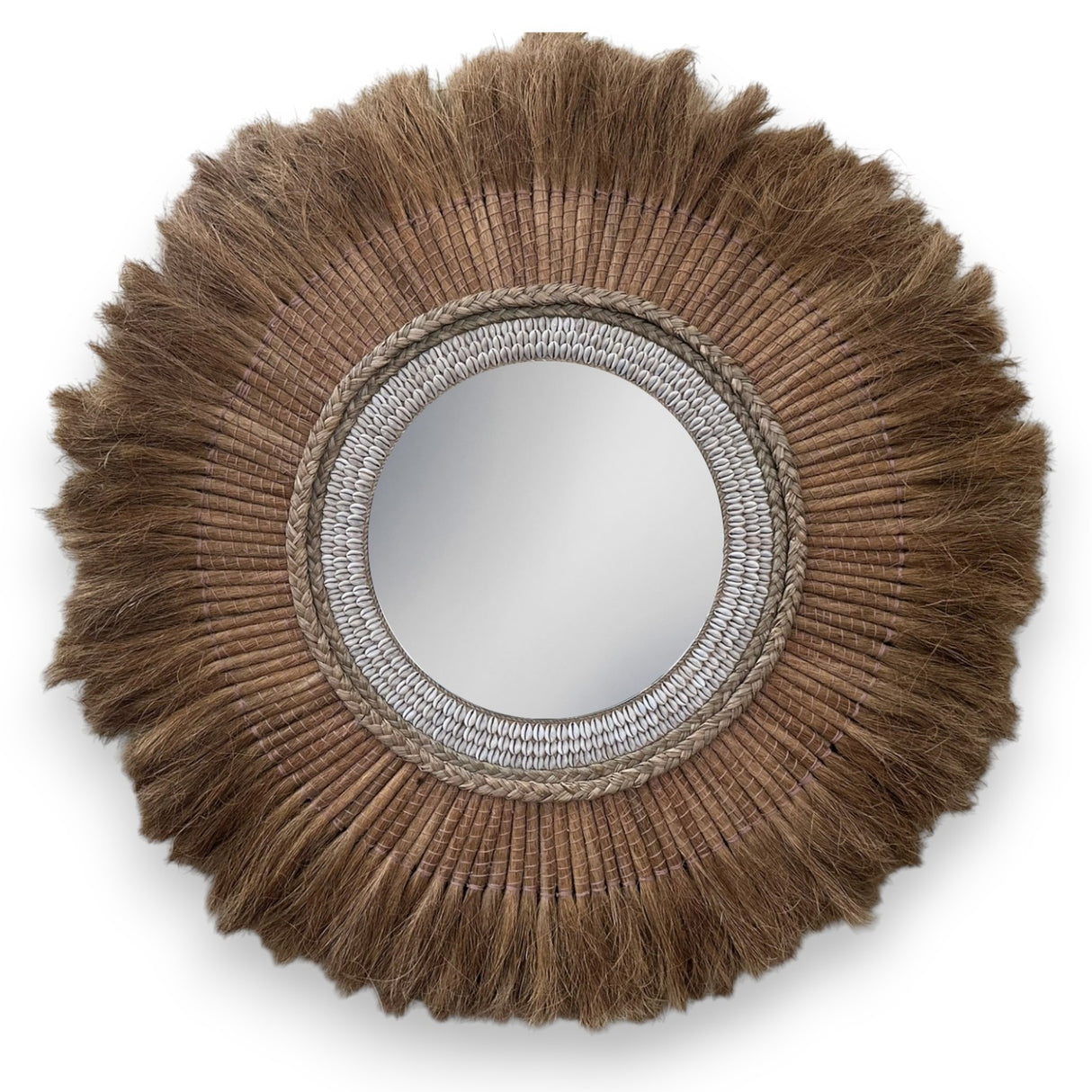Natural Mirror | Woven, Beaded