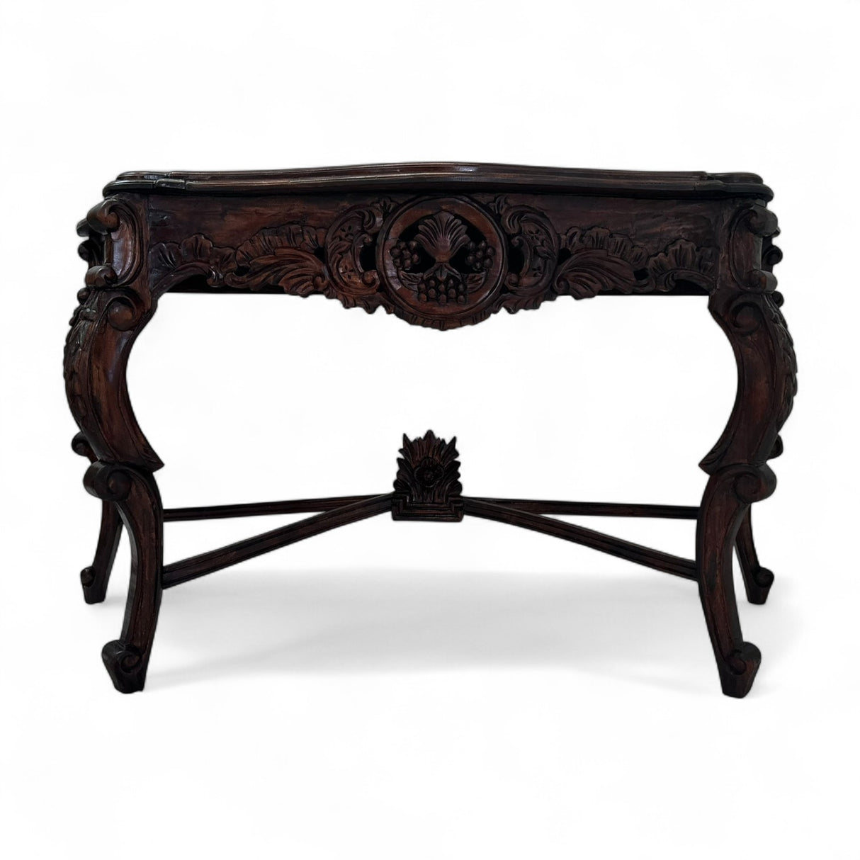 Wooden Wine Console | Dark Wood