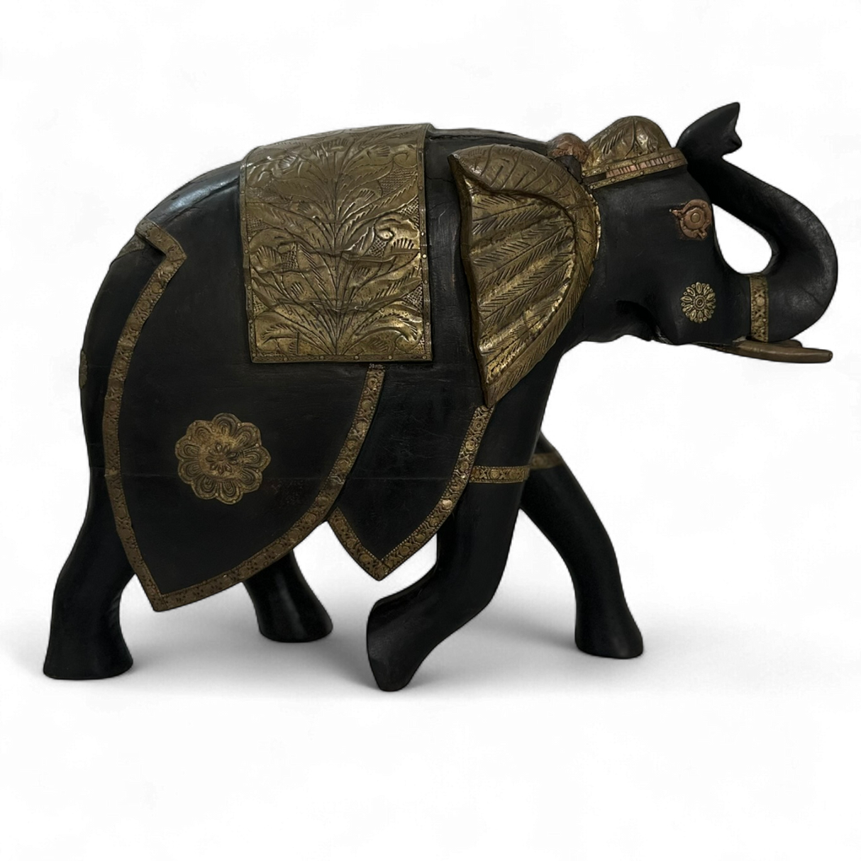 Wooden Elephant Crafted Decoration