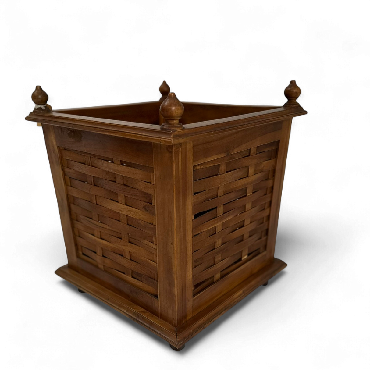 WOODEN TEAK BASKET