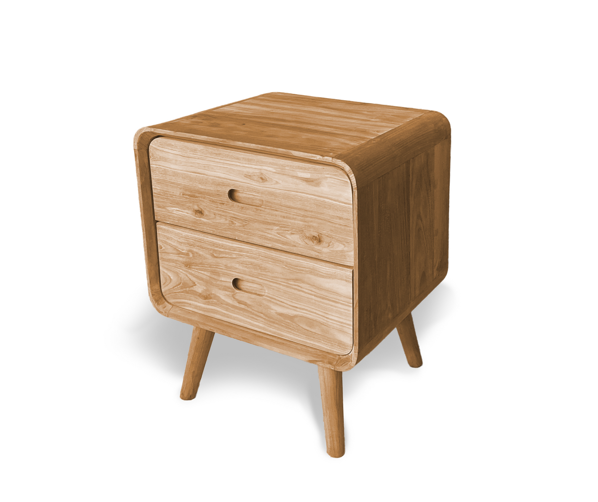 Retro Bedside Pedestal | 2 Drawers 60x50x40cm