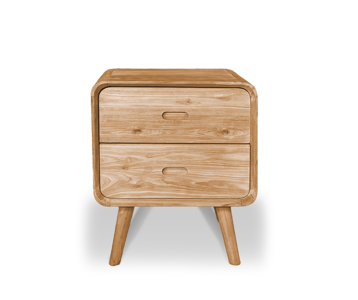 Retro Bedside Pedestal | 2 Drawers 60x50x40cm