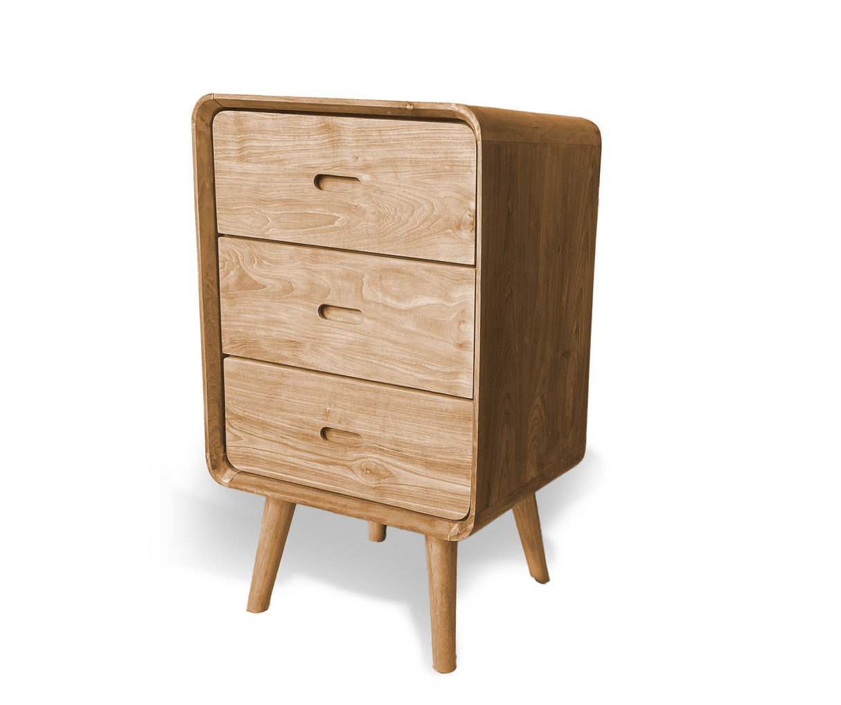 Retro Bedside Pedestal | 3 Drawers
